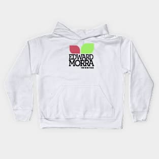 Edward Morra for New-York - black text Kids Hoodie